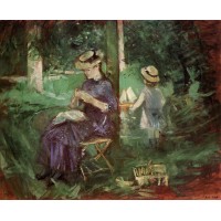 Woman and Child in a Garden