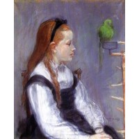 Young Girl with a Parrot