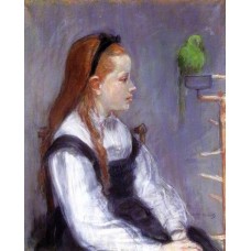 Young Girl with a Parrot