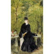 Young Lady Seated on a Bench