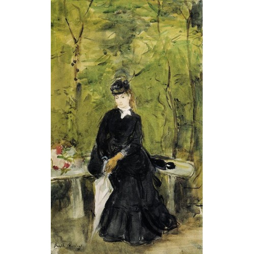 Young Lady Seated on a Bench