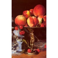 Still Life with Peaches Plums and Cherries