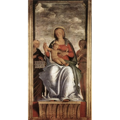 Madonna and Child with Two Angels