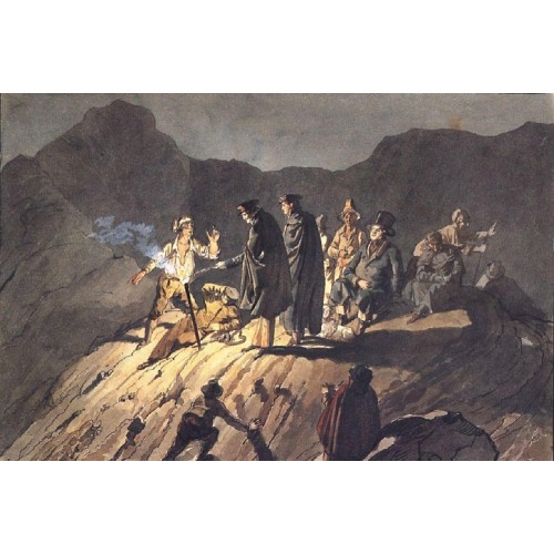 Participants of the expedition to mount vesuvius