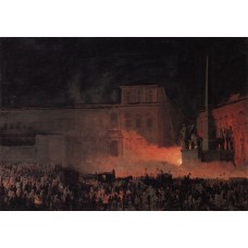 Political demonstration in rome in 1846