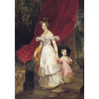 Portrait grand duchess elena pavlovna and her daughter