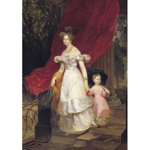 Portrait grand duchess elena pavlovna and her daughter