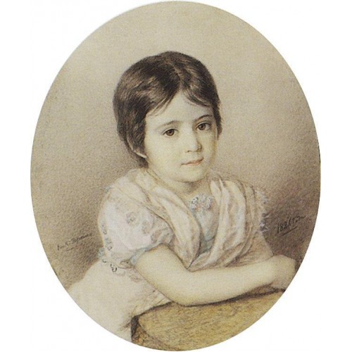 Portrait of maria kikina as a child