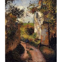A Peasant in the Lane at l'Hermitage Pontoise