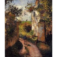 A Peasant in the Lane at l'Hermitage Pontoise