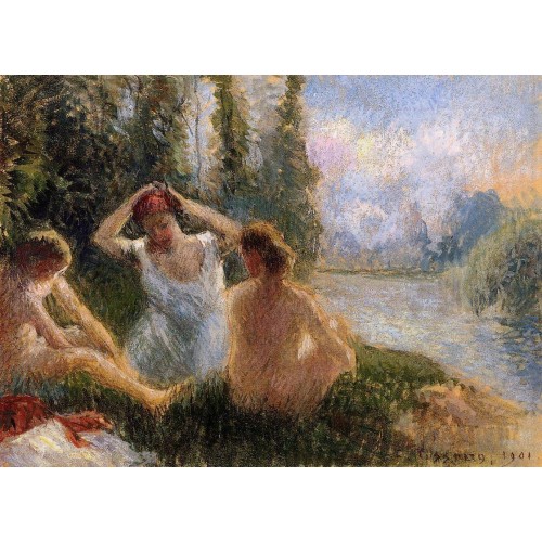 Bathers Seated on the Banks of a River