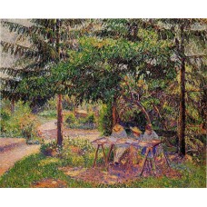 Children in a Garden at Eragny