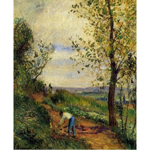 Landscape with a Man Digging