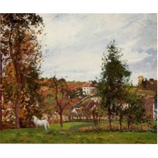 Landscape with a White Horse in a Meadow L'Hermitage