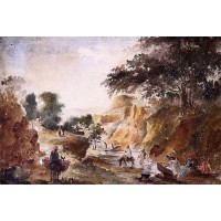 Landscape with Figures by a River