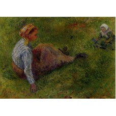 Peasant Sitting with Infant