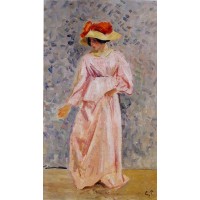 Portrait of Jeanne in a Pink Robe