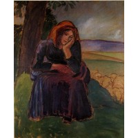 Seated Shepherdess