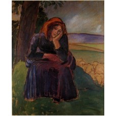 Seated Shepherdess