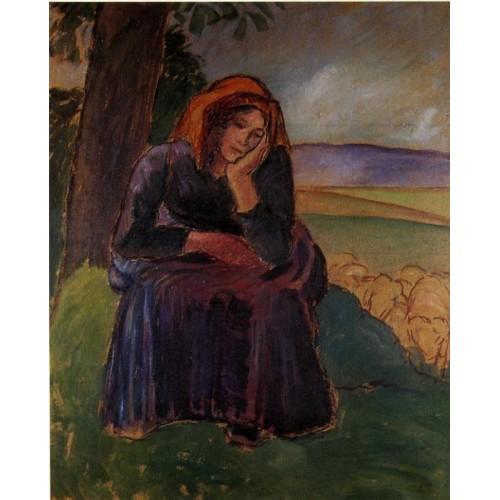 Seated Shepherdess