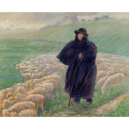 Shepherd in a Downpour