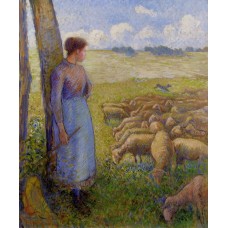 Shepherdess and Sheep