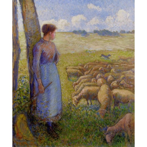 Shepherdess and Sheep