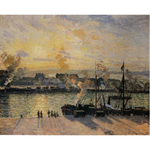 Sunset the Port of Rouen