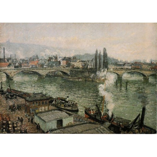 The Corneille Bridge Rouen Grey Weather
