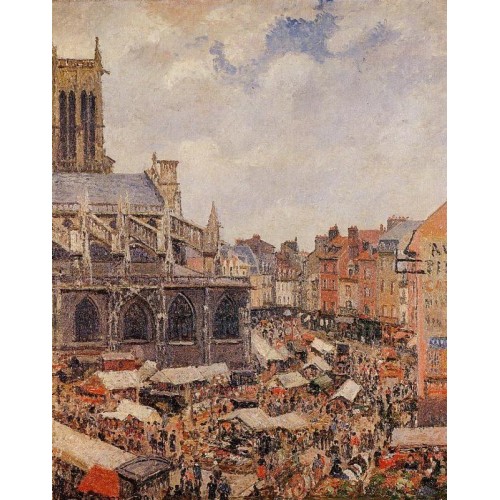 The Market by the Church of Saint Jacques Dieppe