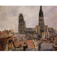 The Roofs of Old Rouen (The Cathedral)