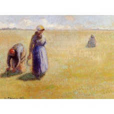 Three Women Cutting Grass