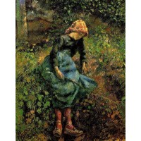 Young Peasant Girl with Stick