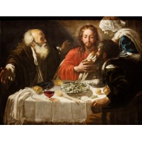 Christ and the disciples in emmaus follower