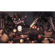 Still Life with Flowers and Fruit (Attributed)