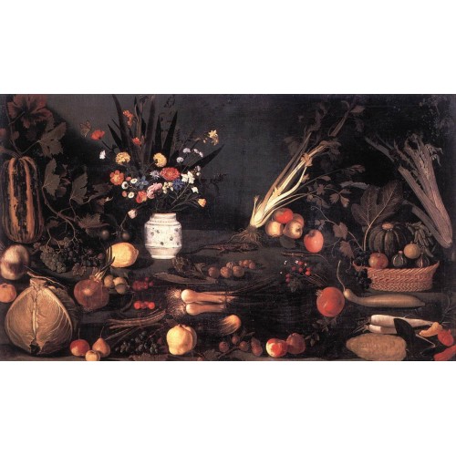 Still Life with Flowers and Fruit (Attributed)