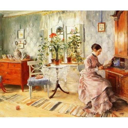 An Interior with a Woman Reading
