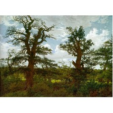 Landscape with Oak Trees and a Hunter