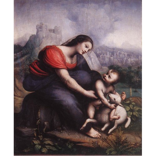 Madonna and Child with the Lamb of God