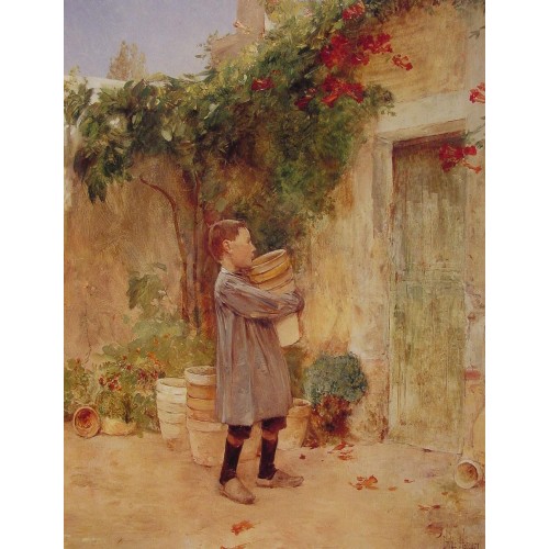 Boy with Flower Pots