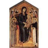 Madonna Enthroned with the Child St Francis St Domenico an