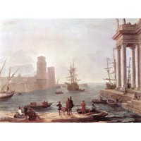 Port Scene with the Departure of Ulysses from the Land of th