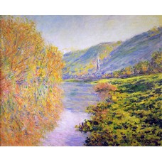 Banks of the seine at jeufosse autumn