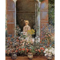 Camille Monet at the Window Argentuil