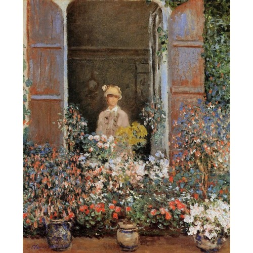 Camille Monet at the Window Argentuil