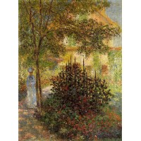 Camille Monet in the Garden at the House in Argenteuil