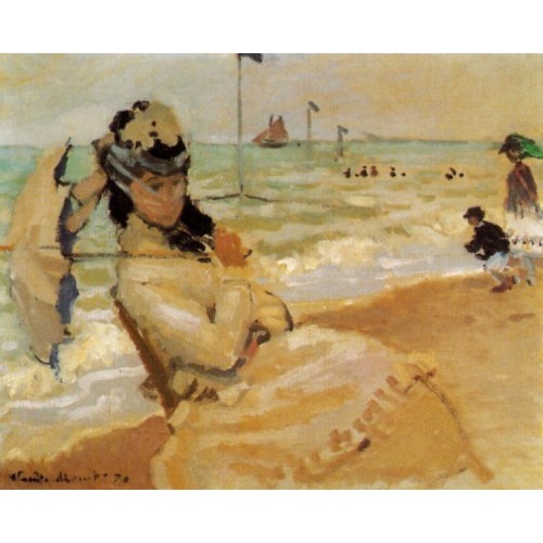 Camille on the Beach at Trouville