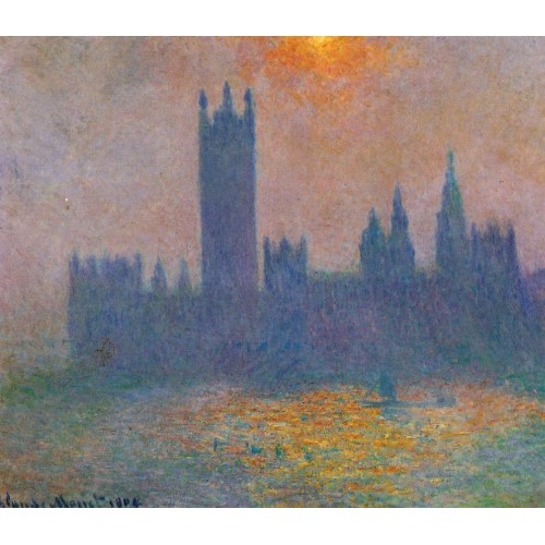 Houses of Parliament Effect of Sunlight in the Fog 2