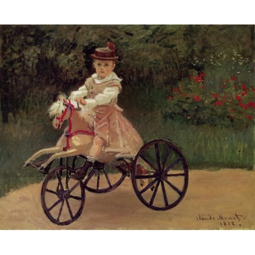 Jean Monet on His Horse Tricycle