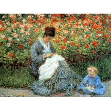 Madame monet and child